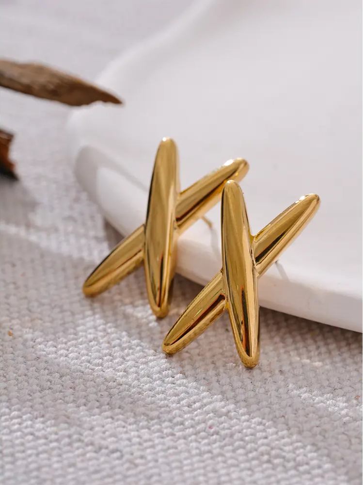 X Stud Earrings