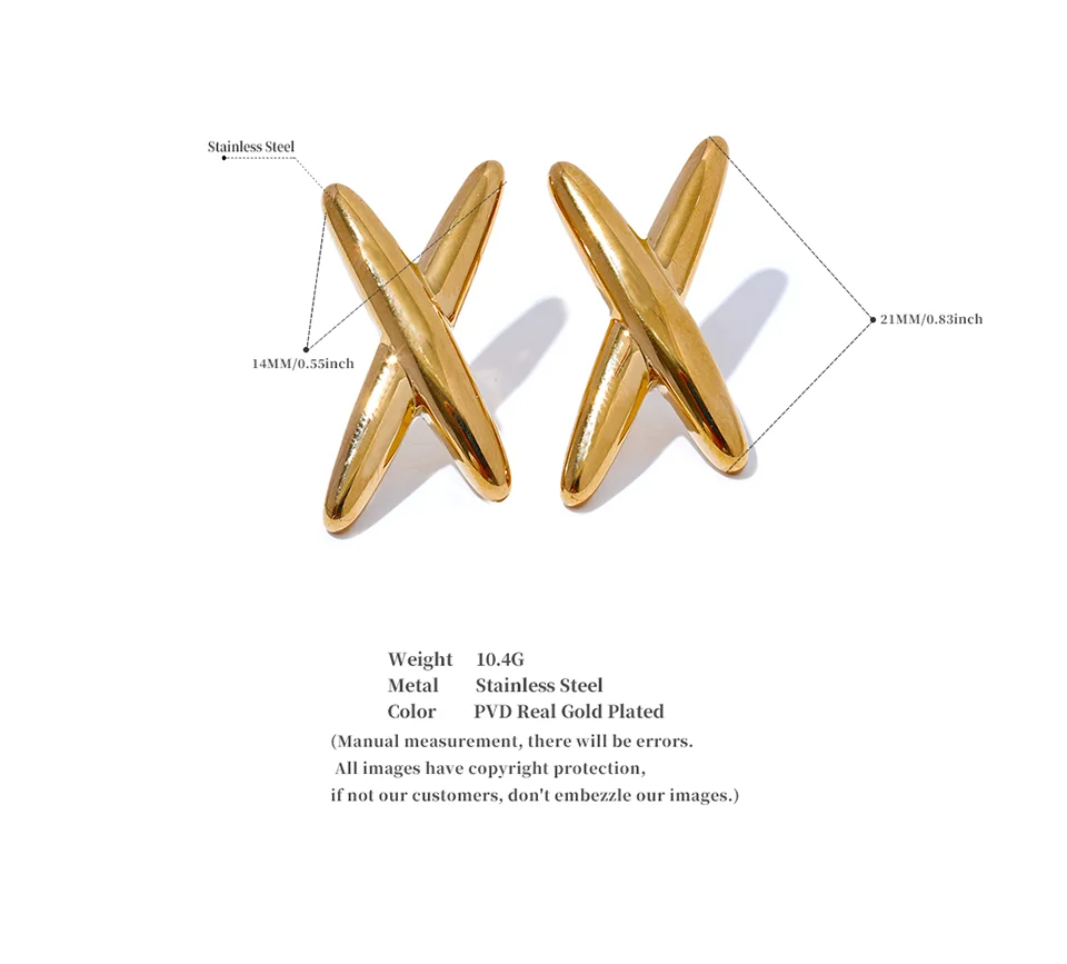 X Stud Earrings