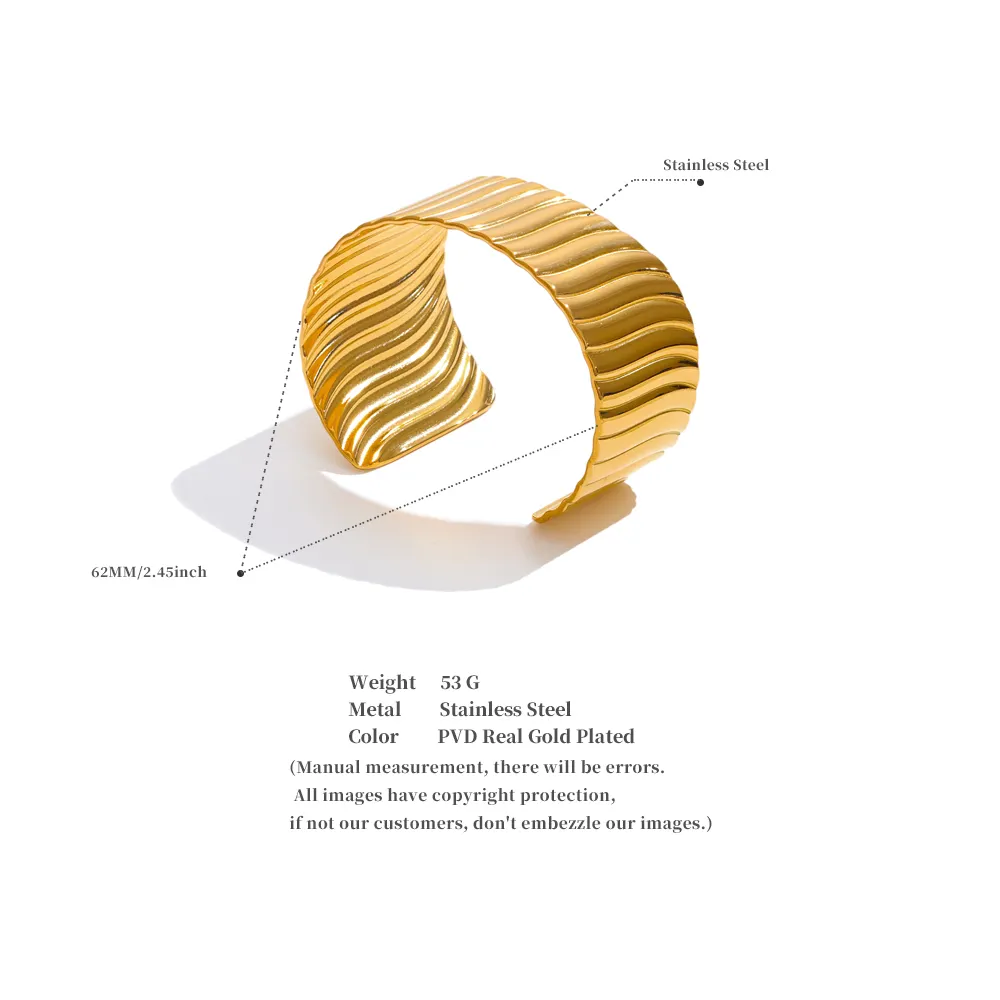 Geometric Flow Cuff Bangle
