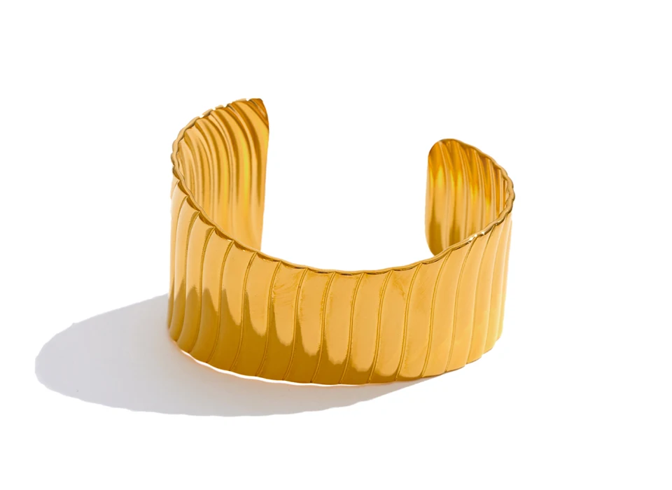 Geometric Flow Cuff Bangle