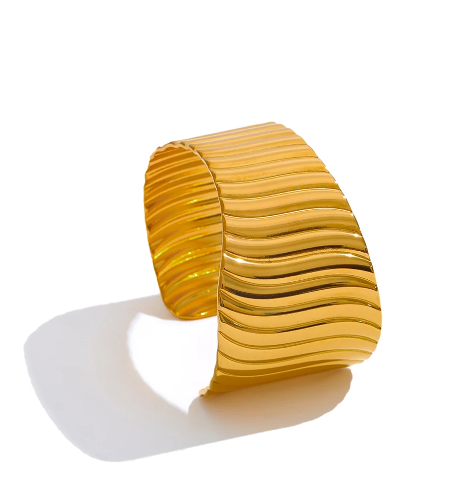 Geometric Flow Cuff Bangle