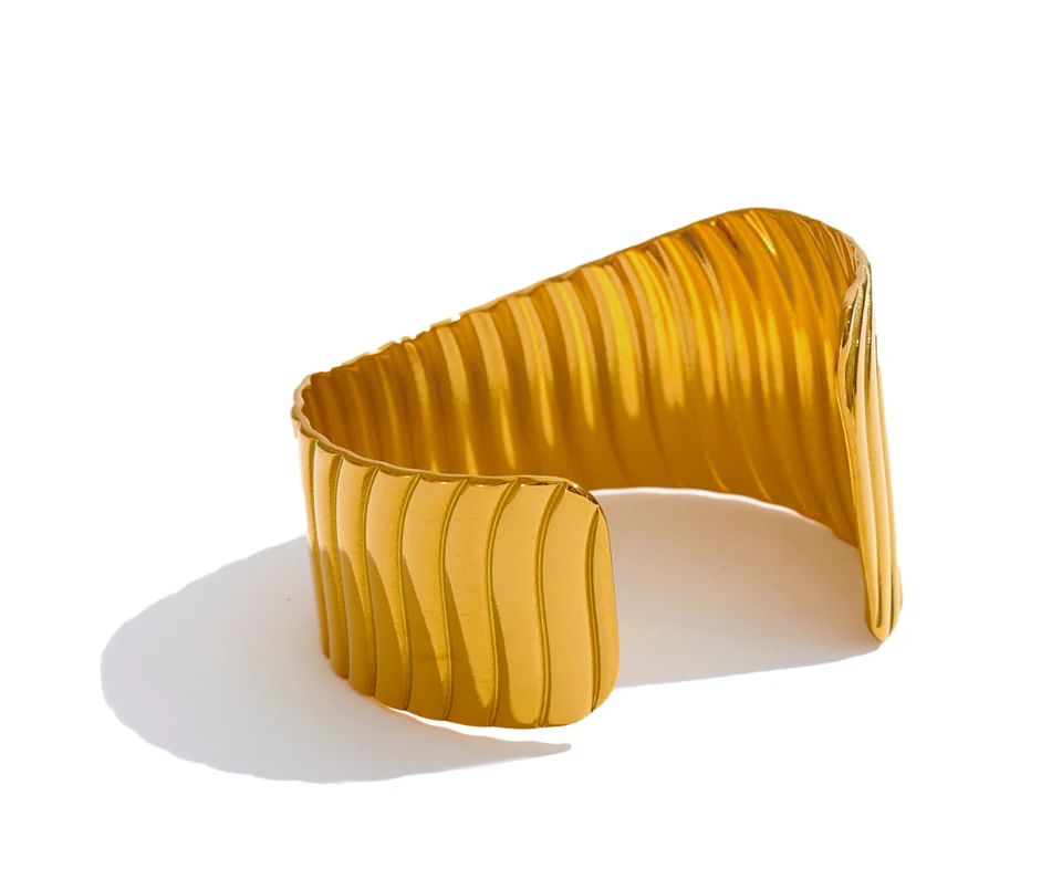 Geometric Flow Cuff Bangle
