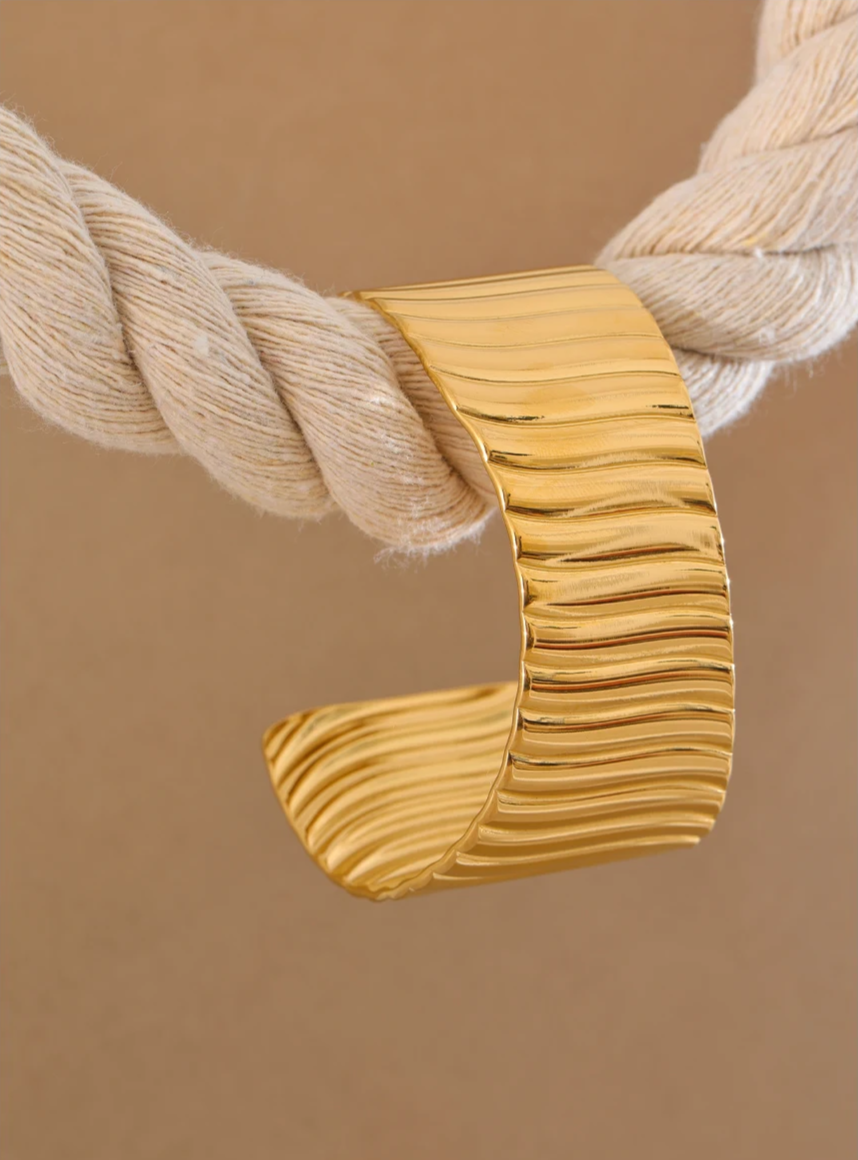 Geometric Flow Cuff Bangle