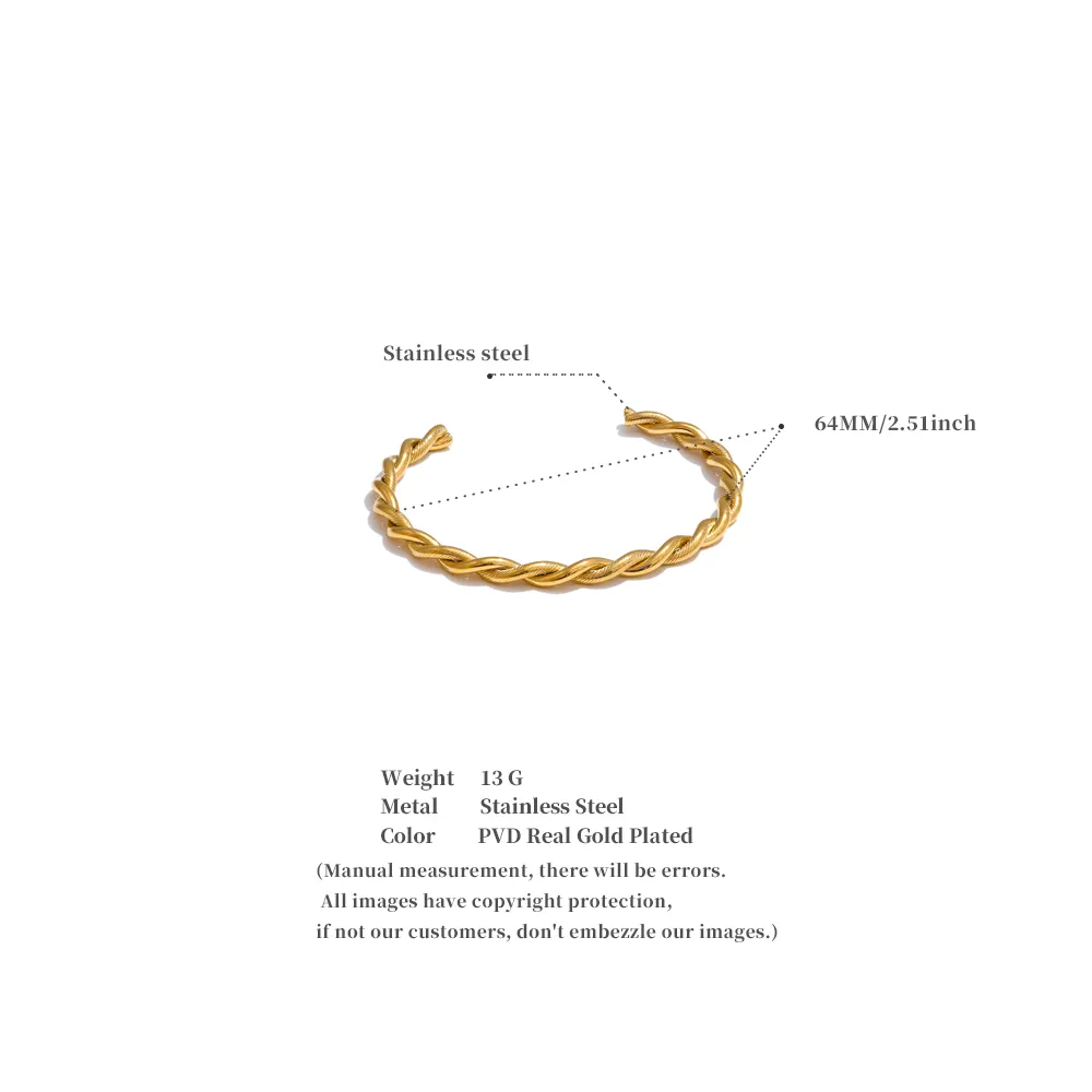 Braid Woven Cuff Bangle