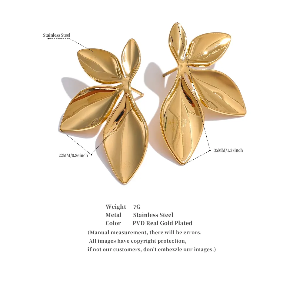 Leaves Stud Earrings