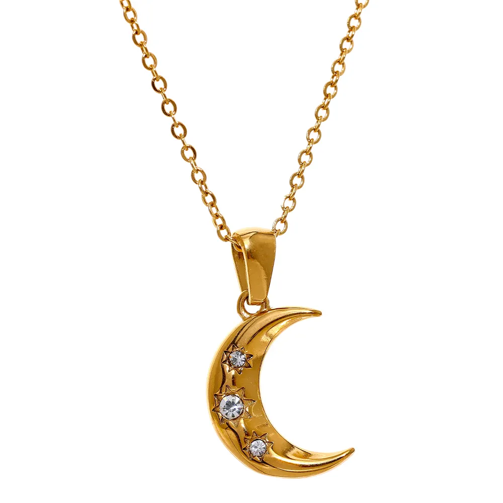 Moon & Stars Pendant Necklace