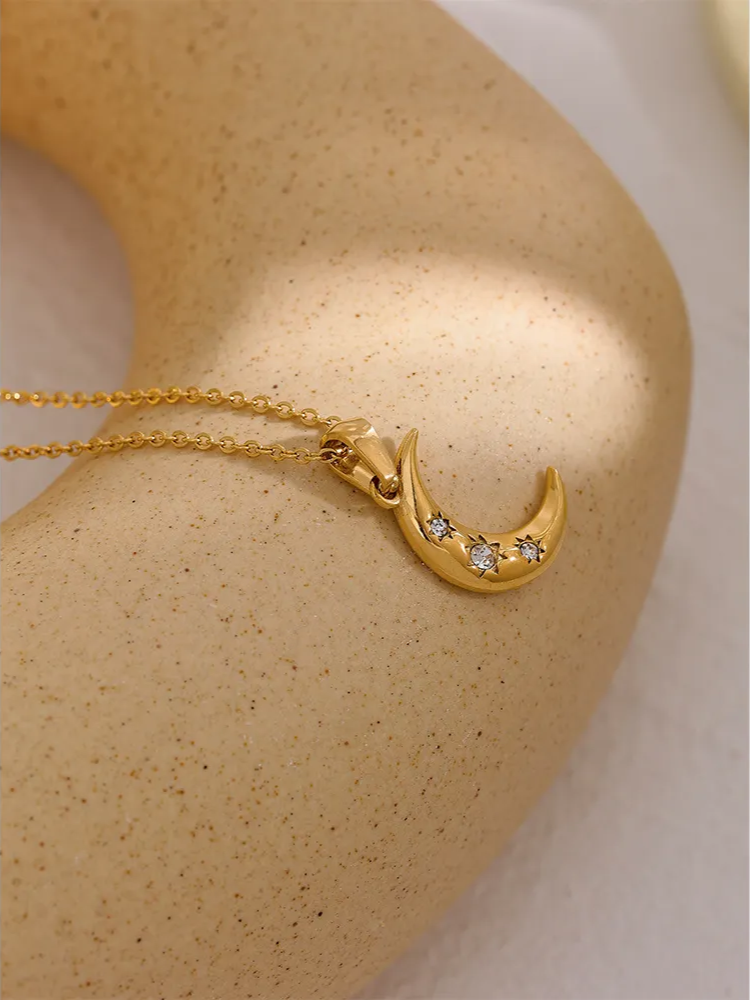 Moon & Stars Pendant Necklace