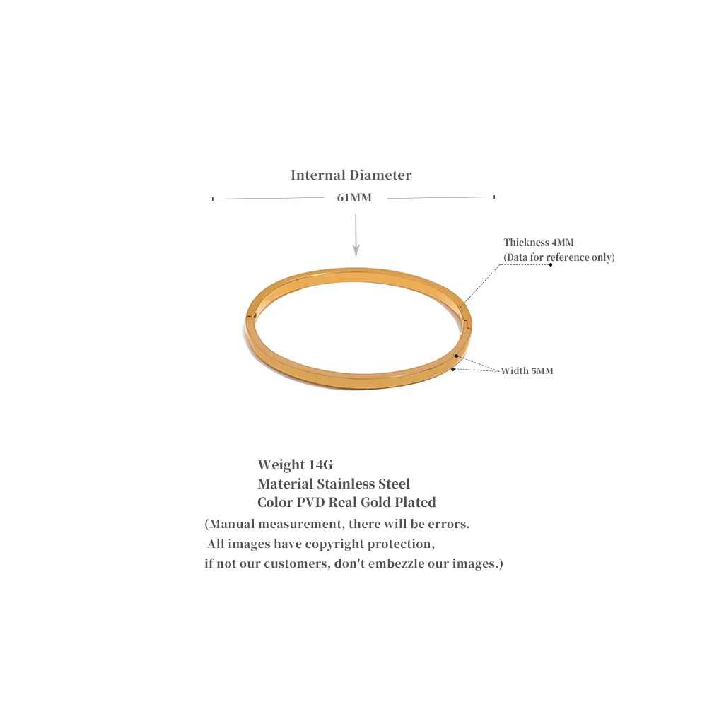 Classic Plain Bangle 5MM