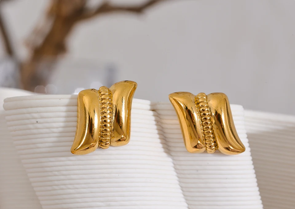 Urban Gold Stud Earrings