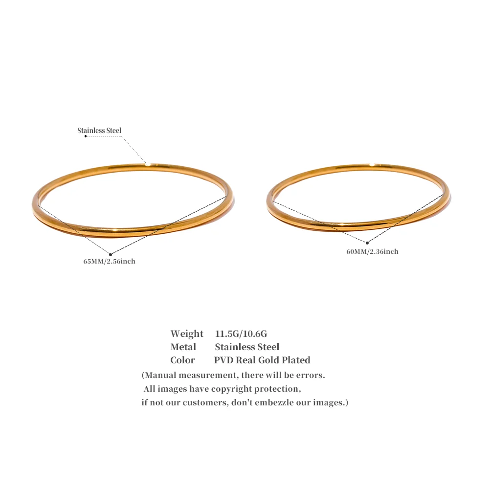 Glossy Round Bangle 3MM