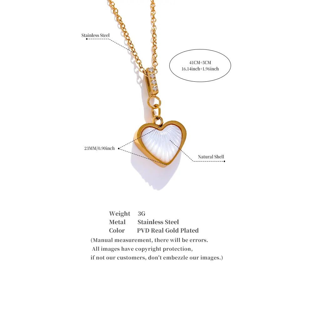 Heart Link Pendant Necklace