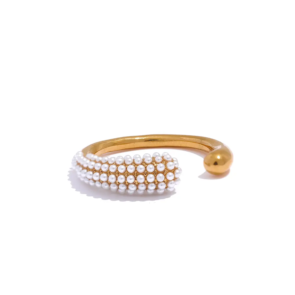 Pearl Line Cuff Ring