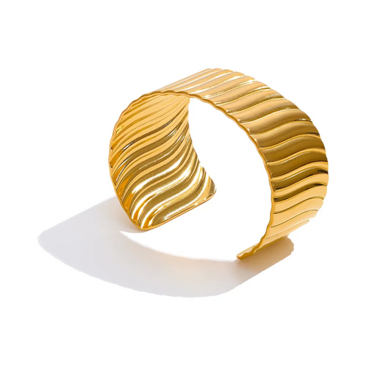 Geometric Flow Cuff Bangle