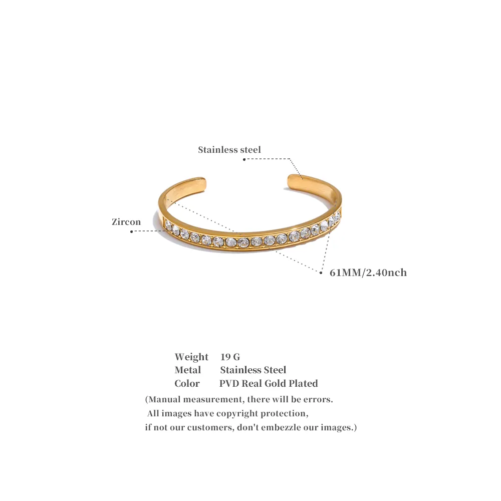 Zirconia Cuff Bangle