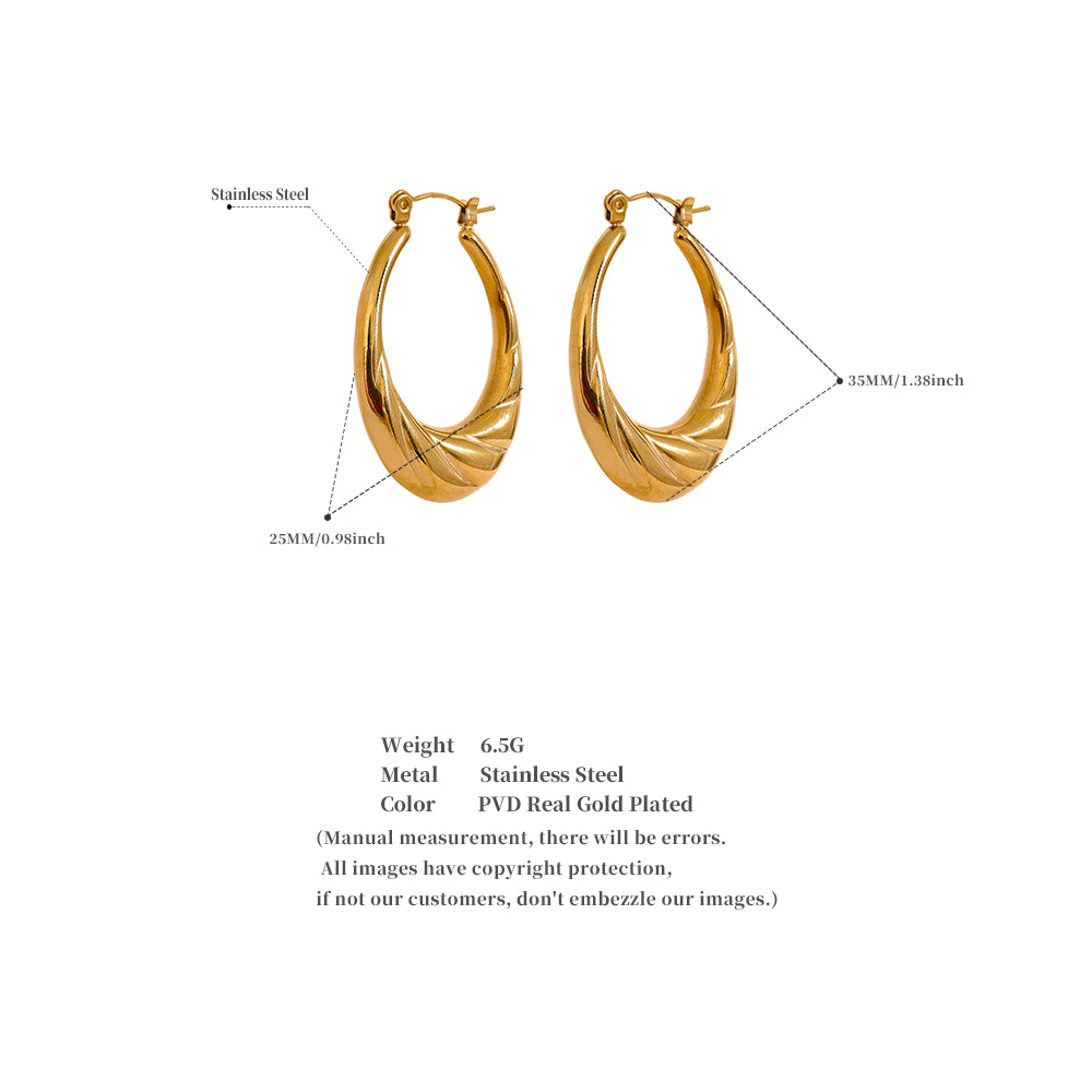 Oval Hoop Earrings