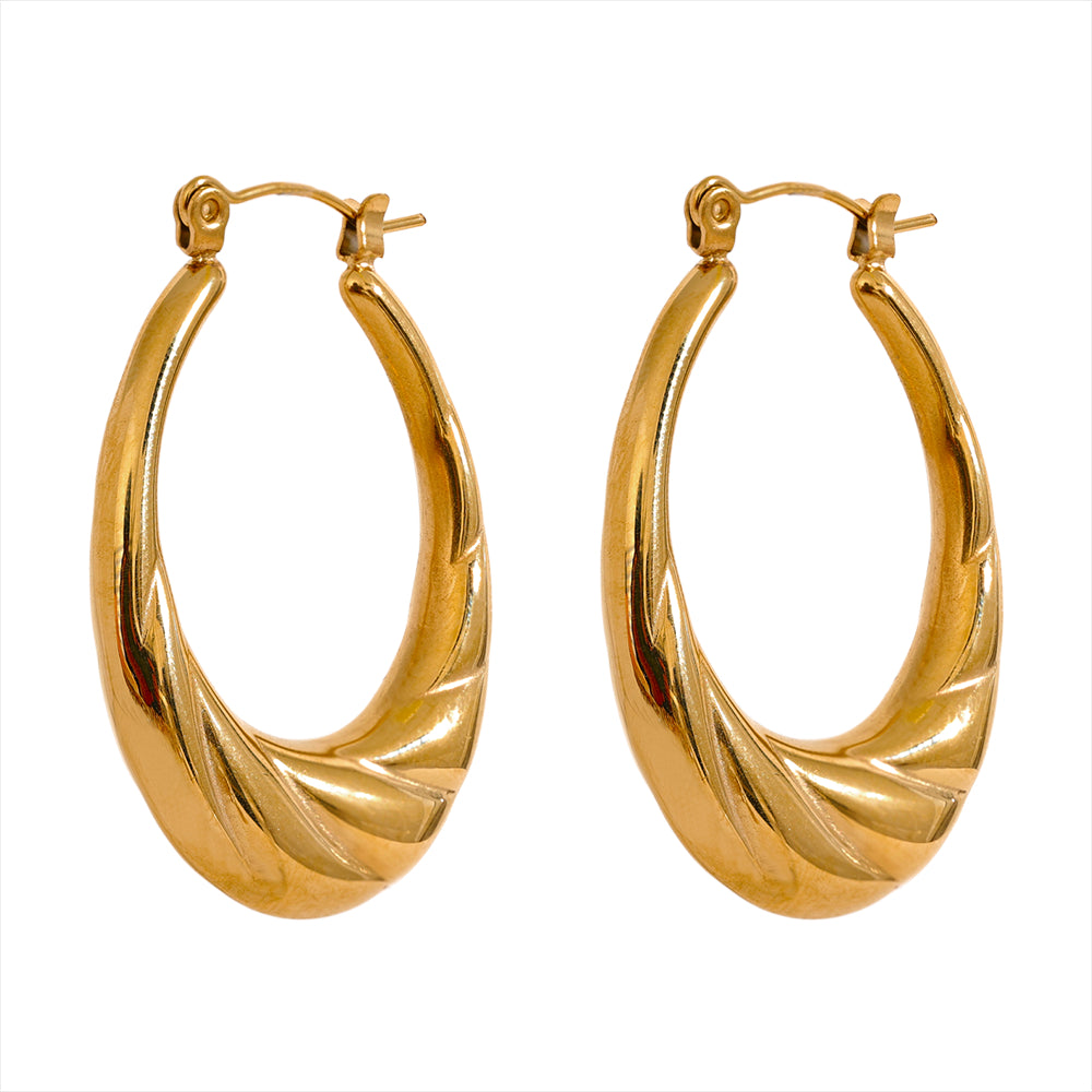 Oval Hoop Earrings